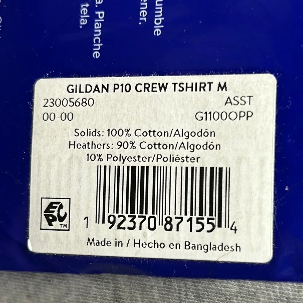 Gildan Mens Crew Neck‎ T-Shirts 10 Pack Multi Color New Medium Grays Blacks